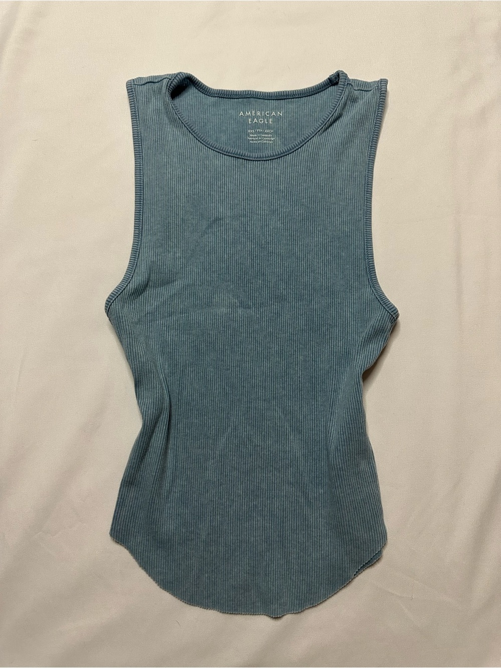 American Eagle Outfitters Ribbed Tank Blue